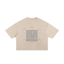 Load image into Gallery viewer, S Society Peace Astro x High Cross Vintage cut-out Frayed Boxy Tee