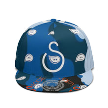 Load image into Gallery viewer, S Society Wavy Blue Camouflage Classic Snapbacks (FREE DRAWSTRING BAG)