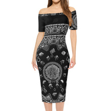 Load image into Gallery viewer, S Society Grand 3D Off The Shoulder Short Sleeve Elegant Wrap Dress