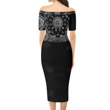 Load image into Gallery viewer, S Society Grand 3D Off The Shoulder Short Sleeve Elegant Wrap Dress
