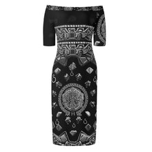 Load image into Gallery viewer, S Society Grand 3D Off The Shoulder Short Sleeve Elegant Wrap Dress