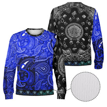 Load image into Gallery viewer, S Society Cali Blue X Stacked Unisex Winter Crewneck Pullover Sweatshirt