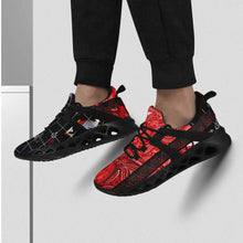 Load image into Gallery viewer, S Society Unisex Smokey x Cali Red Stacked Plunge Elastic Sport Sneakers (LIMITED EDTION)