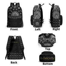 Load image into Gallery viewer, S Society Grand x Stacked Blk 17 Inch Leather Backpack