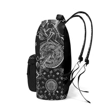 Load image into Gallery viewer, S Society Grand x Stacked Blk 17 Inch Leather Backpack