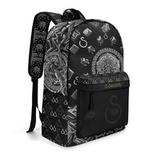 Load image into Gallery viewer, S Society Grand x Stacked Blk 17 Inch Leather Backpack