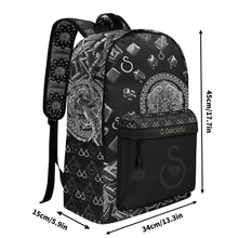 Load image into Gallery viewer, S Society Grand x Stacked Blk 17 Inch Leather Backpack
