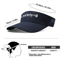 Load image into Gallery viewer, S Society Sport Plus Equal 8 Embroidered Sun Visor Hat