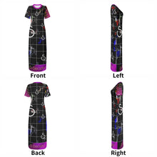 Load image into Gallery viewer, S Society Smokey Chess x Stacked Pink Short Sleeve Long Dress