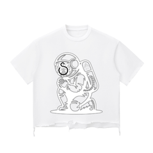 Load image into Gallery viewer, S Society Peace Astro x New Era High Snow Wash Rough Hem Boxy T-shirt