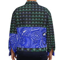 Load image into Gallery viewer, S Society Cali X Stacked Blue Unisex Lapel Jacket