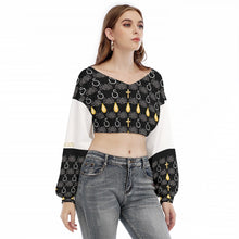 Load image into Gallery viewer, S Society Tru Luck Re-Born V-neck Long Sleeve Cropped Sweatshirt