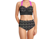 Load image into Gallery viewer, S Society Stacked Pink Swimsuit Set With Halter