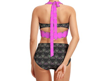 Load image into Gallery viewer, S Society Stacked Pink Swimsuit Set With Halter