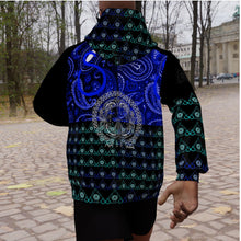 Load image into Gallery viewer, S Society Stacked Blue Cali x Heavy Fleece Hoodie