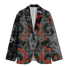 Load image into Gallery viewer, S Society Grand R x Smokey Chess Casual Flat Lapel Collar Cotton Blazer
