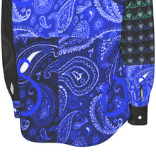 Load image into Gallery viewer, S Society Cali X Stacked Blue Long Sleeve Cotton poplin Shirt