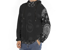 Load image into Gallery viewer, S Society Faded Black Stacked Grand Hoodie With Placket Double Zipper