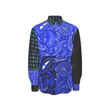 Load image into Gallery viewer, S Society Cali X Stacked Blue Long Sleeve Cotton poplin Shirt