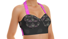 Load image into Gallery viewer, S Society Stacked Pink Swimsuit Set With Halter