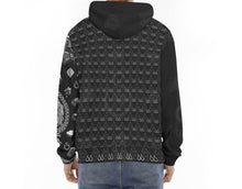 Load image into Gallery viewer, S Society Faded Black Stacked Grand Hoodie With Placket Double Zipper