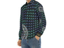 Load image into Gallery viewer, S Society Stacked Blue Shield Lapel Collar Shirt