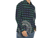 Load image into Gallery viewer, S Society Stacked Blue Shield Lapel Collar Shirt