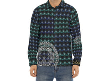 Load image into Gallery viewer, S Society Stacked Blue Shield Lapel Collar Shirt