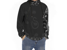 Load image into Gallery viewer, S Society Faded Black Stacked Grand Hoodie With Placket Double Zipper
