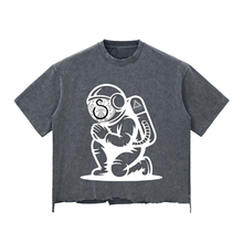 Load image into Gallery viewer, S Society Peace Astro x New Era High Snow Wash Rough Hem Boxy T-shirt