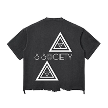 Load image into Gallery viewer, S Society Peace Astro x New Era High Snow Wash Rough Hem Boxy T-shirt