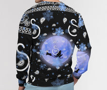 Load image into Gallery viewer, Superhero Society Black Sleigh Unisex Terry Crewneck Pullover