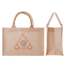 Load image into Gallery viewer, S Society Classic Brown Burlap Tote Bag