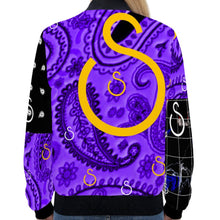 Load image into Gallery viewer, S Society Cali X Purple + Gold Smokey Chess Mix Unisex Bomber Jacket