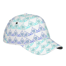 Load image into Gallery viewer, S Society Stacked Blue x White Curved Brim Baseball Cap