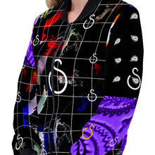 Load image into Gallery viewer, S Society Cali X Purple + Gold Smokey Chess Mix Unisex Bomber Jacket