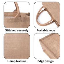 Load image into Gallery viewer, S Society Classic Brown Burlap Tote Bag