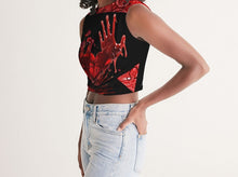 Load image into Gallery viewer, S Society Spooky Love Twist-Front Tank