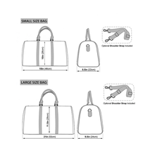 Load image into Gallery viewer, S Society Stacked Blue Duffle Bag