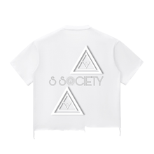 Load image into Gallery viewer, S Society Peace Astro x New Era High Snow Wash Rough Hem Boxy T-shirt