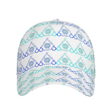 Load image into Gallery viewer, S Society Stacked Blue x White Curved Brim Baseball Cap