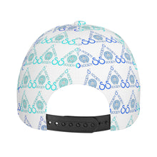 Load image into Gallery viewer, S Society Stacked Blue x White Curved Brim Baseball Cap