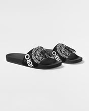 Load image into Gallery viewer, Superhero Society Black/White Twin Women's Slide Sandal