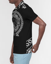 Load image into Gallery viewer, Superhero Society Black Shield Slim Fit Short Sleeve Polo
