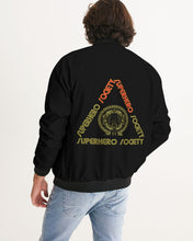 Load image into Gallery viewer, Superhero Society Classic Solid Black Men's Bomber Jacket