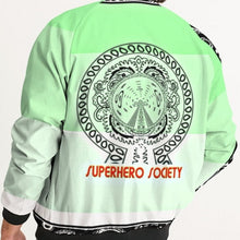 Load image into Gallery viewer, Superhero Society Green glow Men's Bomber Jacket
