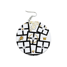 Load image into Gallery viewer, S Society Imperial Round Wooden Earrings