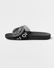 Load image into Gallery viewer, Superhero Society Black/White Twin Women's Slide Sandal