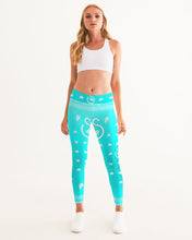 Load image into Gallery viewer, Superhero Society Neon Blue Women's Yoga Pants