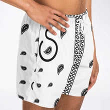 Load image into Gallery viewer, Superhero Society OG White Shorter-length Swim Trunk
